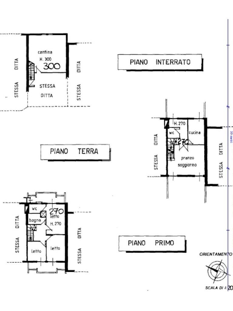 Villa a Schiera Via arcour, Fiano - planimetria 1