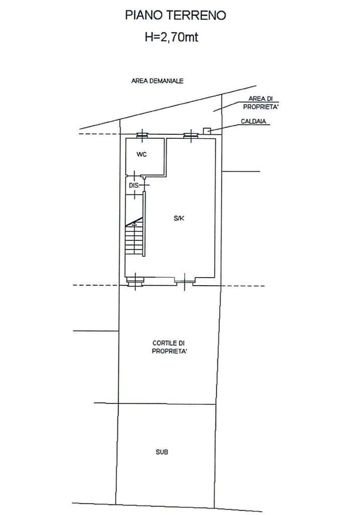 Casa semi indipendente Via Torino, San Francesco al Campo - planimetria 1