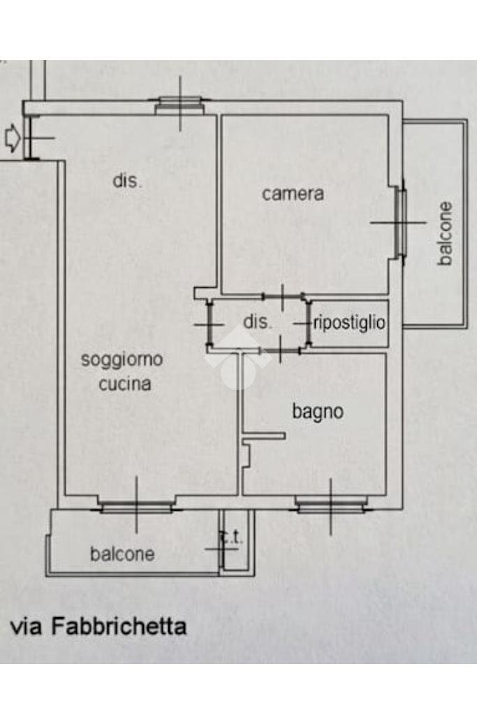Bilocale Via Fabbrichetta, Collegno - planimetria 1