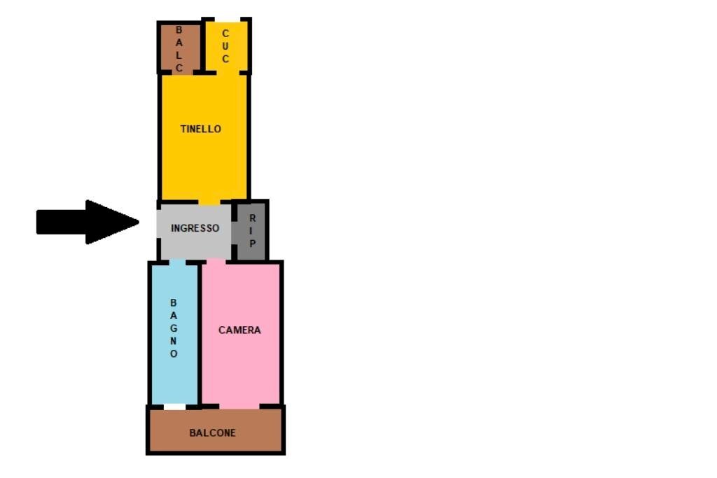 Bilocale Corso vercelli, Torino (zona Rebaudengo) - planimetria 1