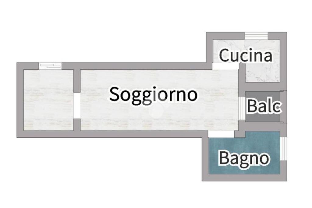 One-room apartment Via Palmi, Milano (neighborhood Baggio) - floor plans 1