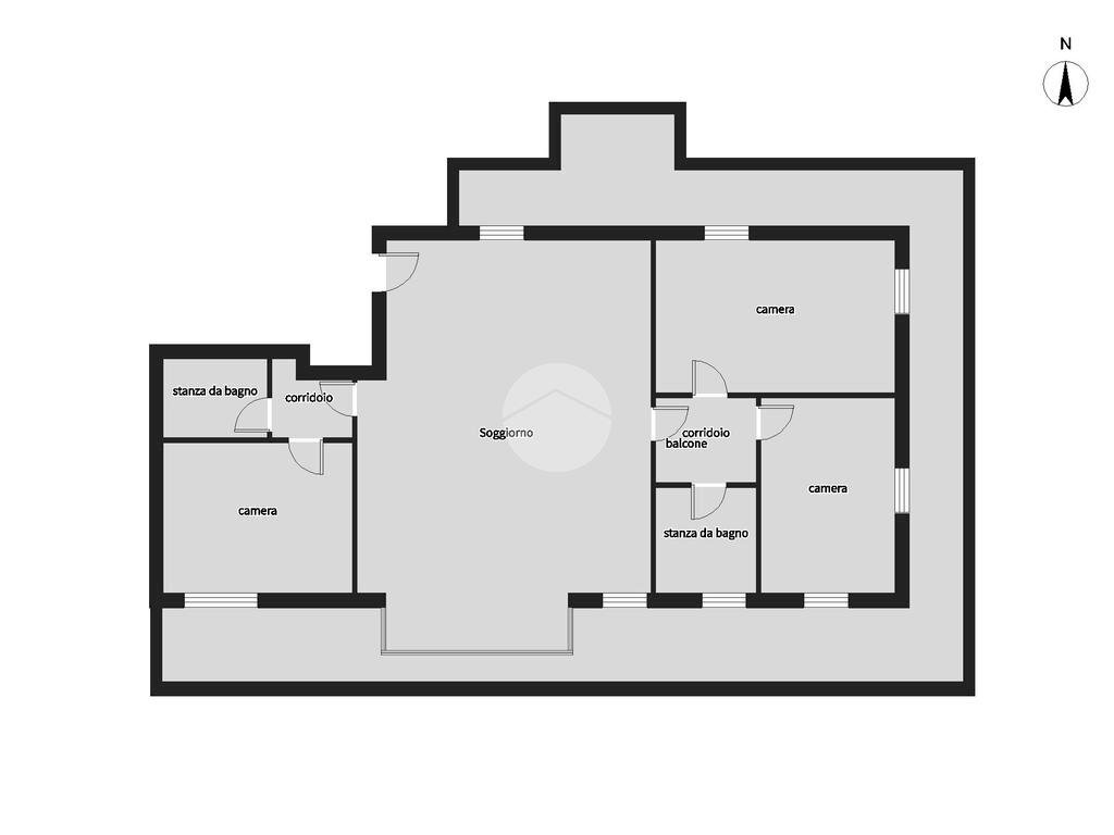 Quadrilocale Via delle Tuberose, Milano (zona Bande Nere) - planimetria 1