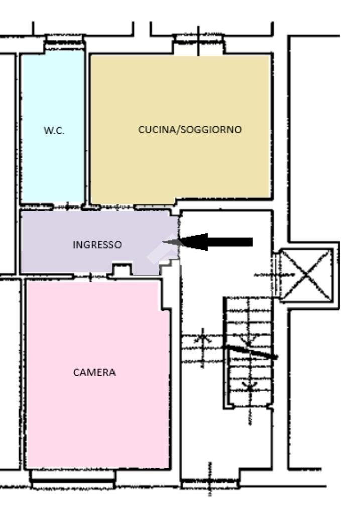 Bilocale Via Pietro Cossa, Torino (zona Parella) - planimetria 1