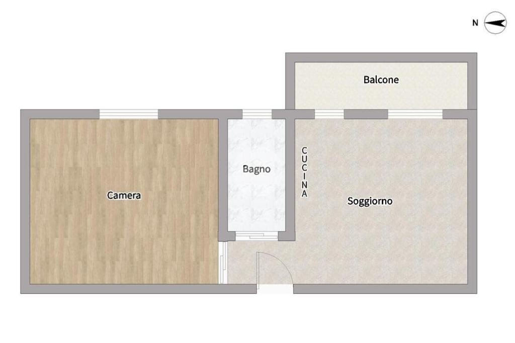 Two-room apartment Piazzale Francesco Accursio, Milano - floor plans 1