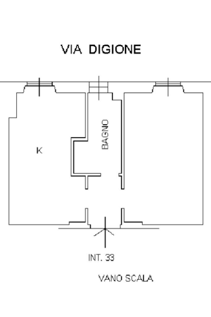 Bilocale Via Digione, Genova (zona San Teodoro) - planimetria 1