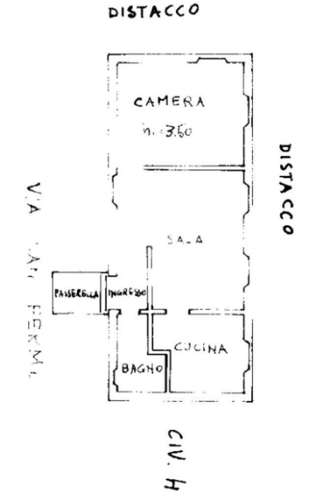 Trilocale Via san fermo, Genova (zona San Teodoro) - planimetria 1