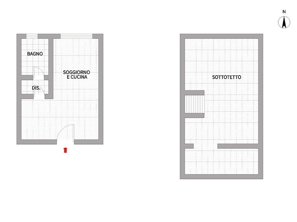 One-room apartment Via Milano, Bollate - floor plans 1