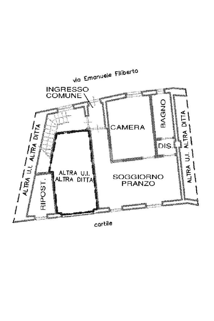Two-room apartment Via Carlo Alberto, Volpiano - floor plans 1
