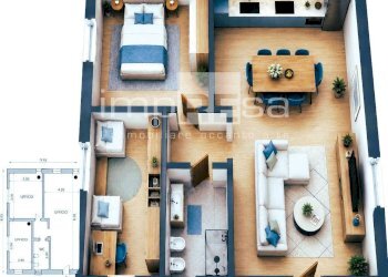 RENDERING SOLUZIONE ABITATIVA - Ufficio via Giovanni Pascoli, Quarto d'Altino - foto 1