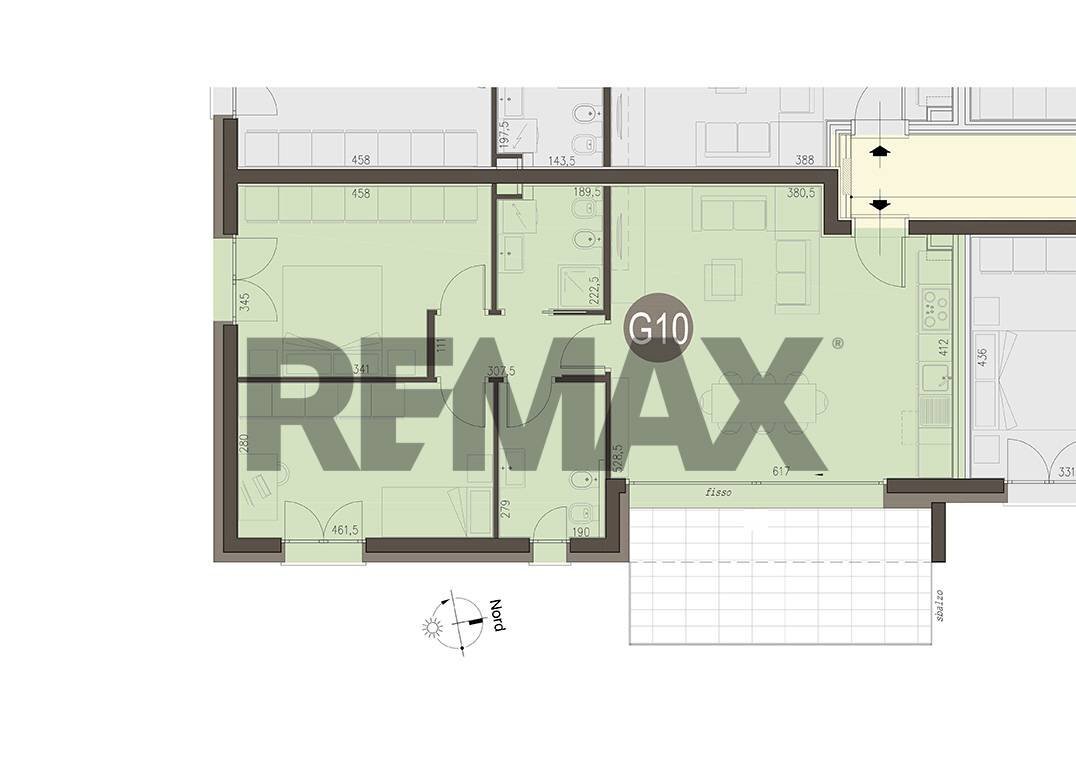 Pianta 2D - Three-room apartment Via Testori
 
1, Lomazzo - floor plans 1