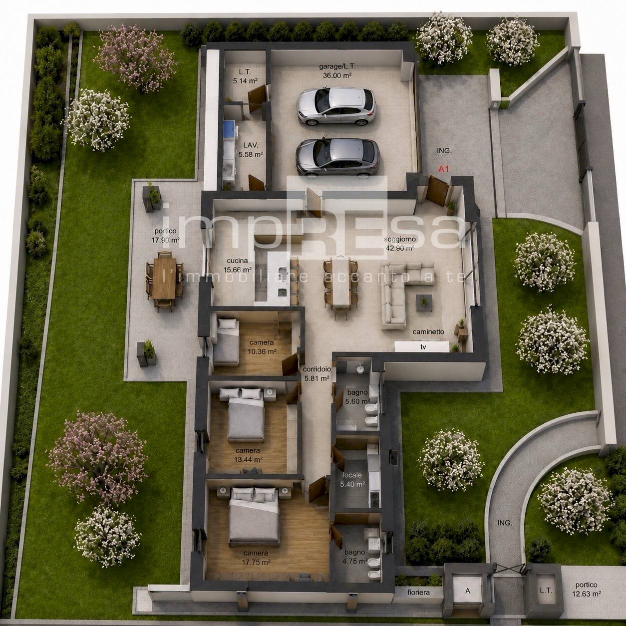 Foto 2 - Casa semi indipendente Viale Pietro Zancanaro, Sacile - planimetria 1