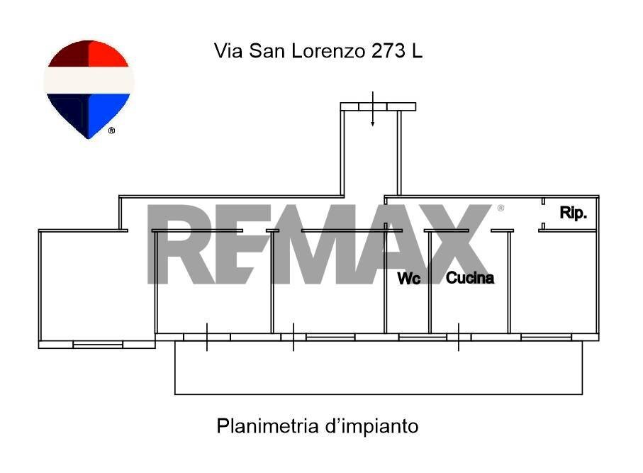 Pianta 2D - Four-room apartment Via San Lorenzo
 
273L, Palermo - floor plans 1