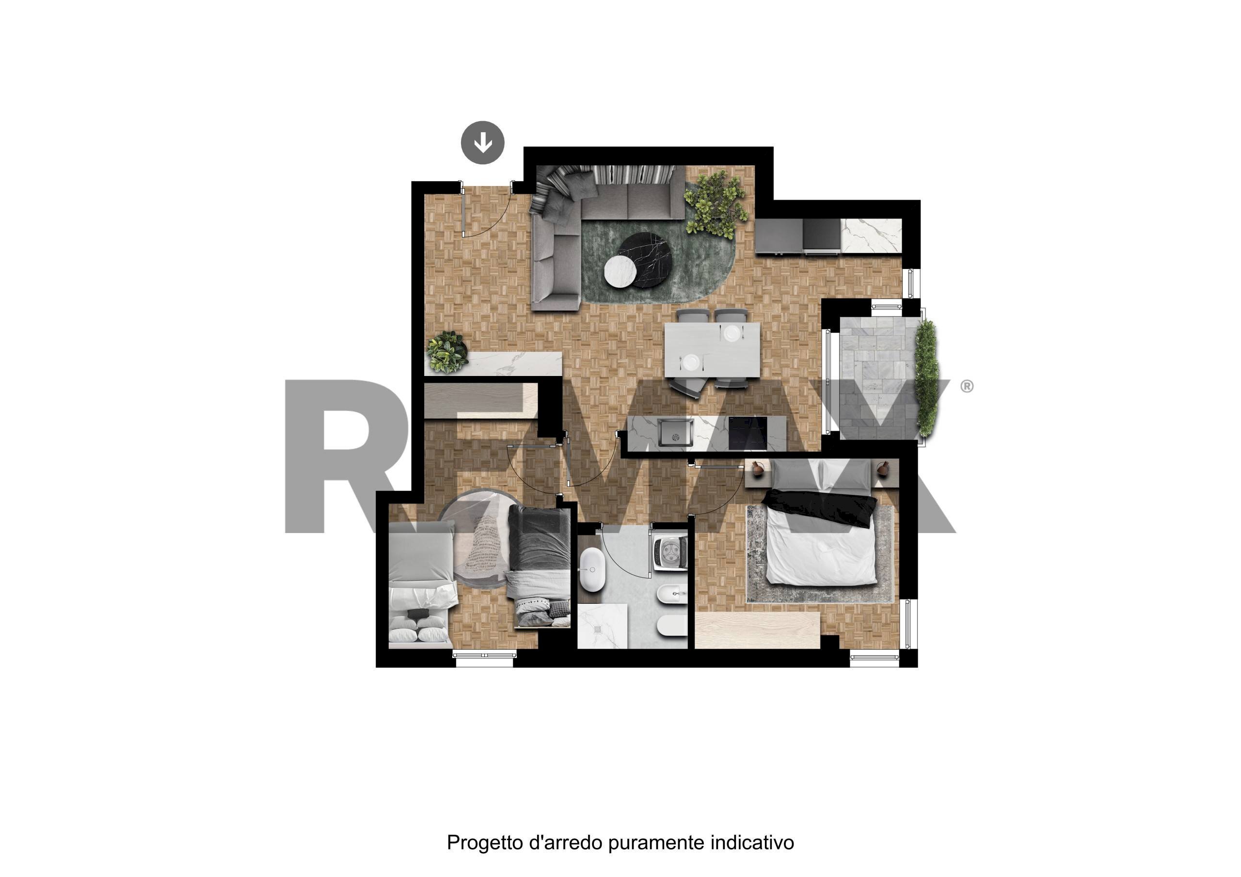 Pianta 2D - Trilocale viale Venezia
 
22, Ponte di Legno - planimetria 1