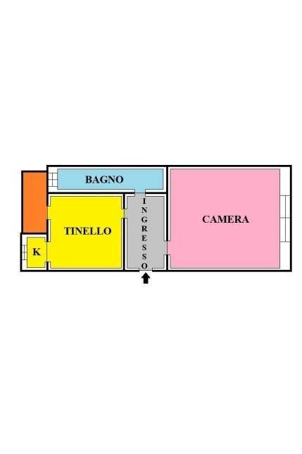 Bilocale largo Sempione, 178, Torino (zona Barriera Milano) - planimetria 1