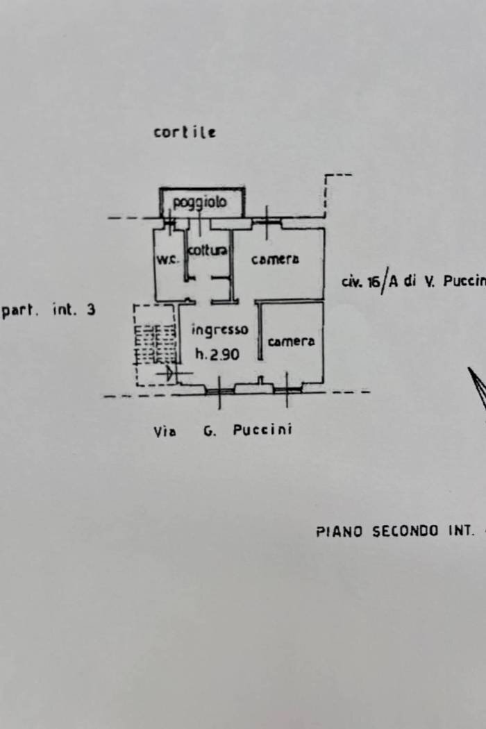 Trilocale via Giacomo Puccini, 15, Genova (zona Sestri Ponente) - planimetria 1