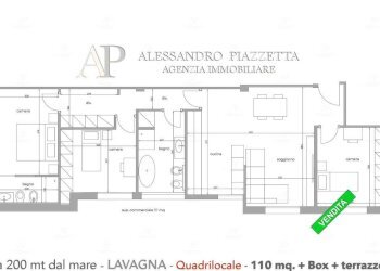 Planimetria - Four-room apartment via Como, Lavagna - photo 13