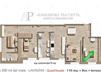 Planimetria - Four-room apartment via Como, Lavagna - photo 26