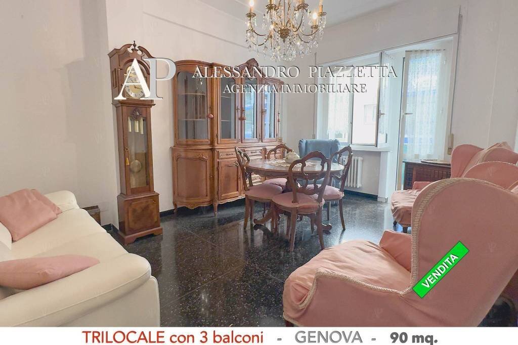 Salone - Trilocale viale Bracelli, Genova (zona Marassi) - foto 2