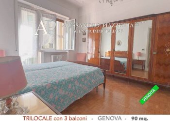 Camera da letto - Trilocale viale Bracelli, Genova (zona Marassi) - foto 4