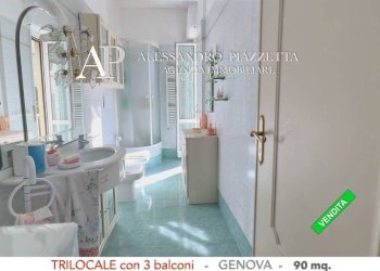 Bagno - Trilocale viale Bracelli, Genova (zona Marassi) - foto 6