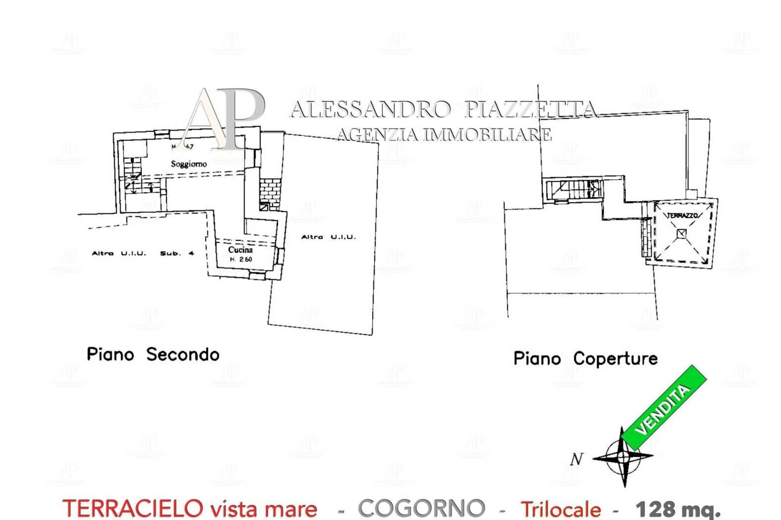 Four-room apartment via Marsala, Chiavari - floor plans 1