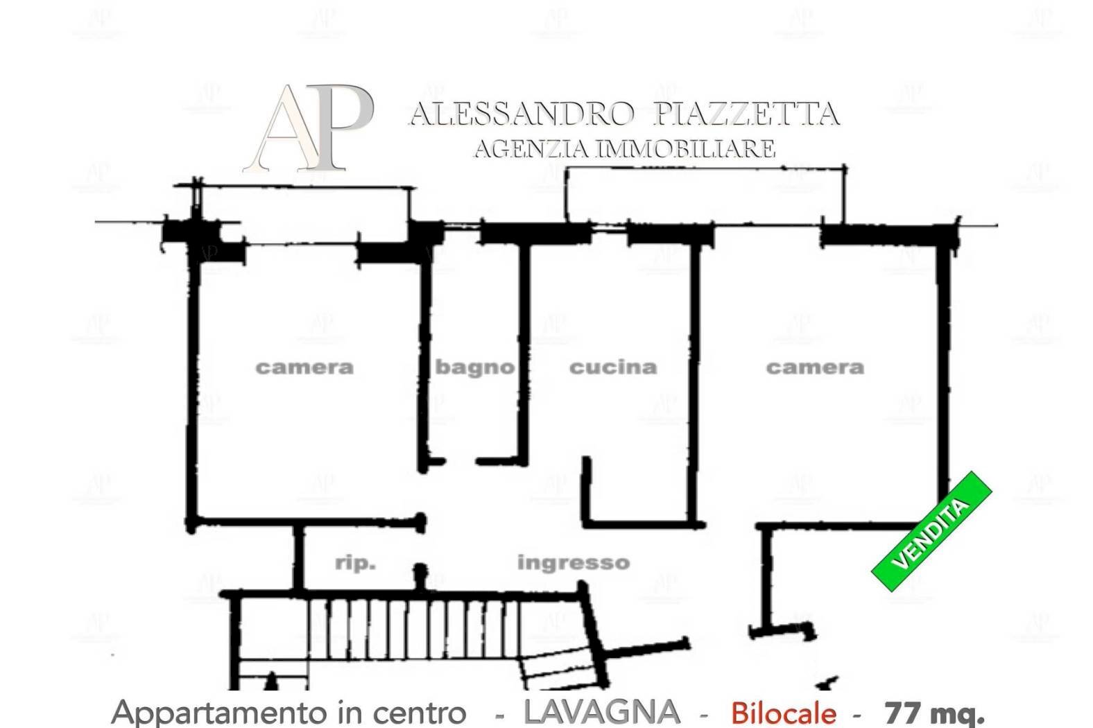 Bilocale Lavagna - planimetria 1