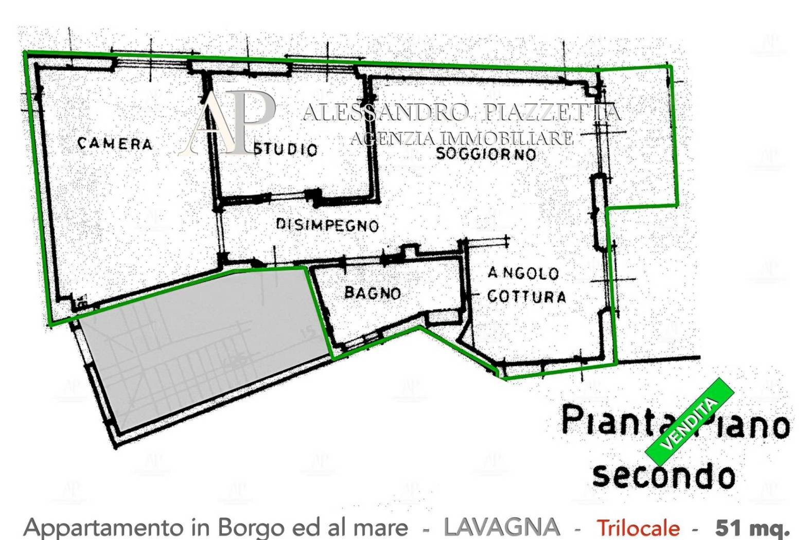 Trilocale Lavagna - planimetria 1
