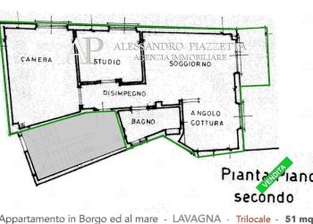 Planimetria - Trilocale Lavagna - foto 25