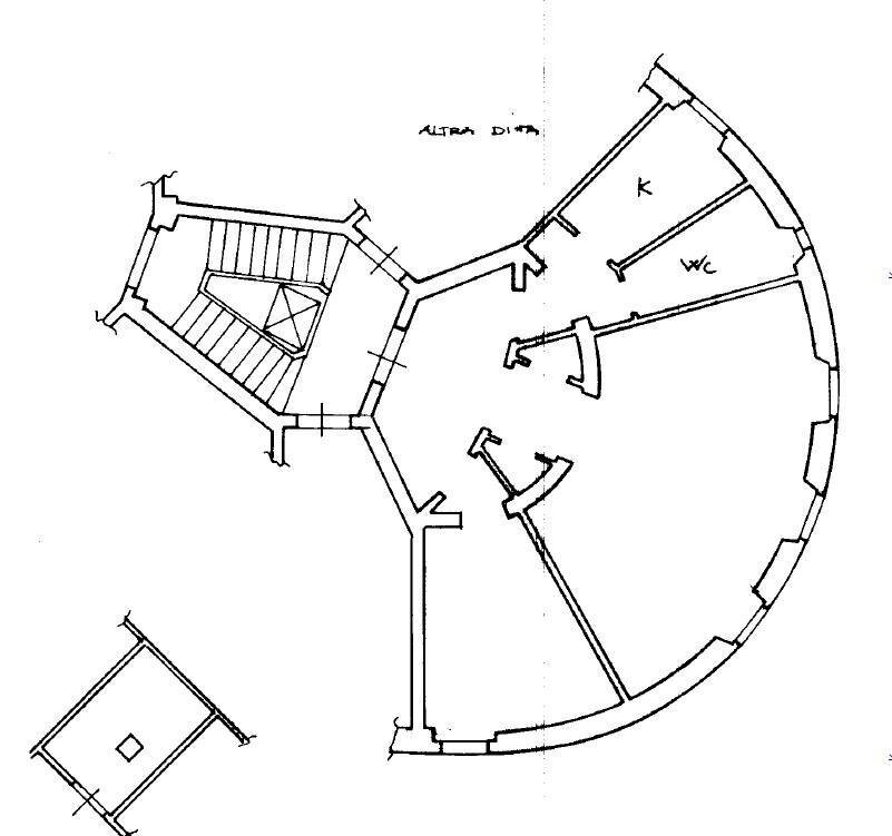 Two-room apartment via Bartolomeo Bossi, 70, Roma - floor plans 1