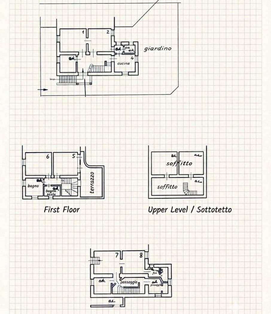Villa via Archiano, 5, Roma - planimetria 1
