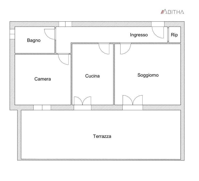 Two-room apartment Via Di Boccea, Roma - floor plans 1
