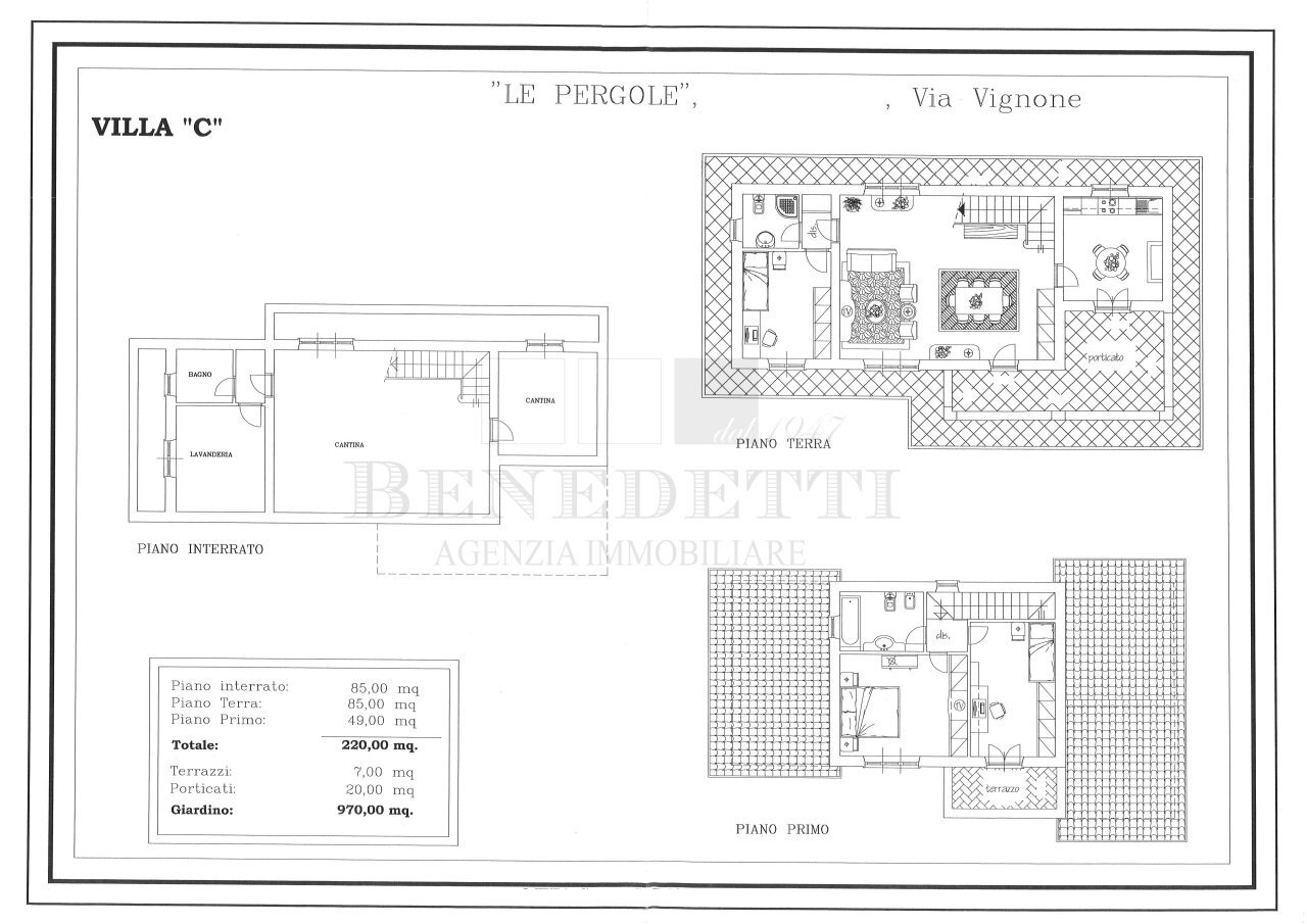 BVR 2409 Villa Singola - Villa Pietrasanta - planimetria 1