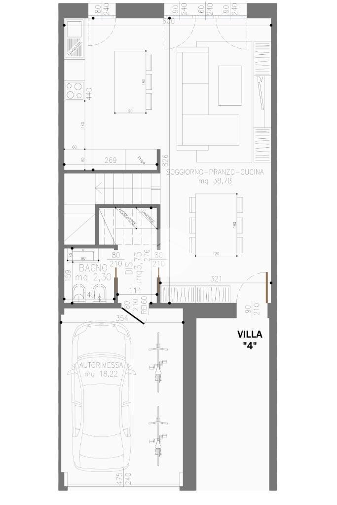Villa a Schiera Via Montalcini, Valsamoggia (zona Albareto - Mulini Nuovi) - planimetria 1