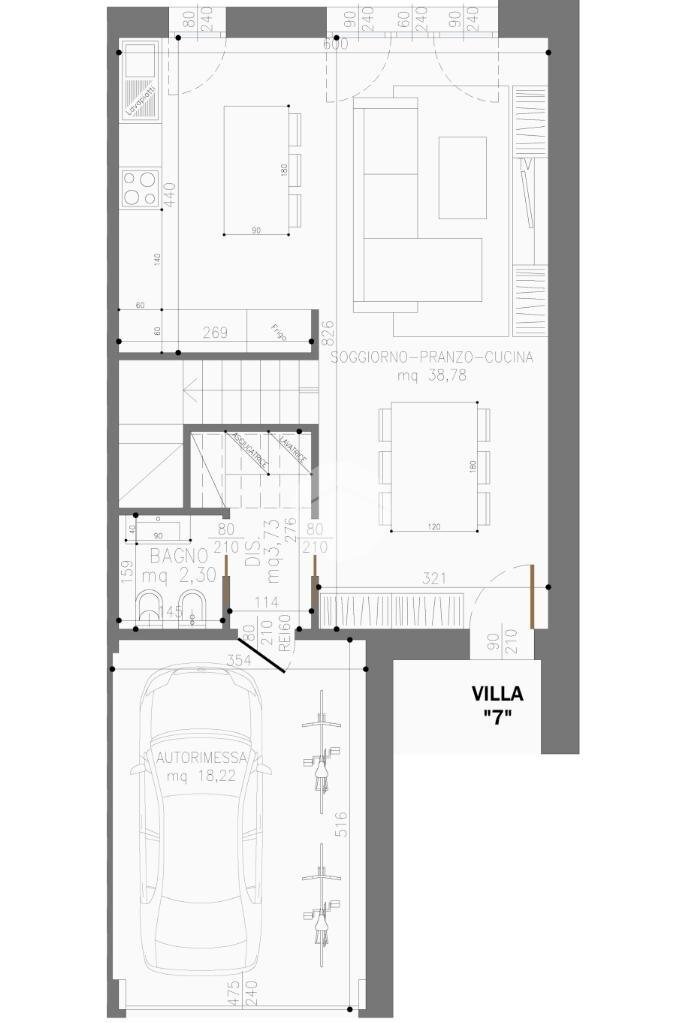 Villa a Schiera Via Montalcini, Valsamoggia (zona Albareto - Mulini Nuovi) - planimetria 1