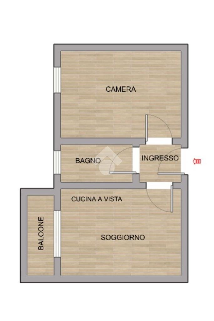 Bilocale Via Alfredo Catalani, Milano (zona Casoretto) - planimetria 1