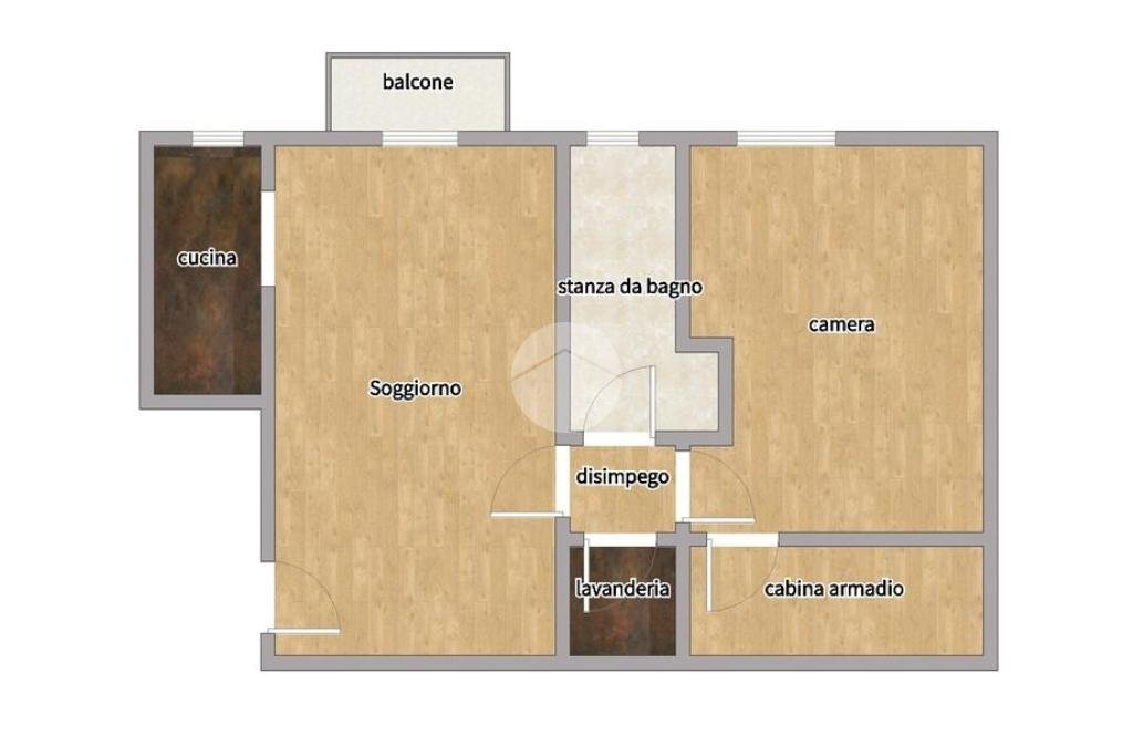 Bilocale Via Vodice, Milano (zona San Siro) - planimetria 1