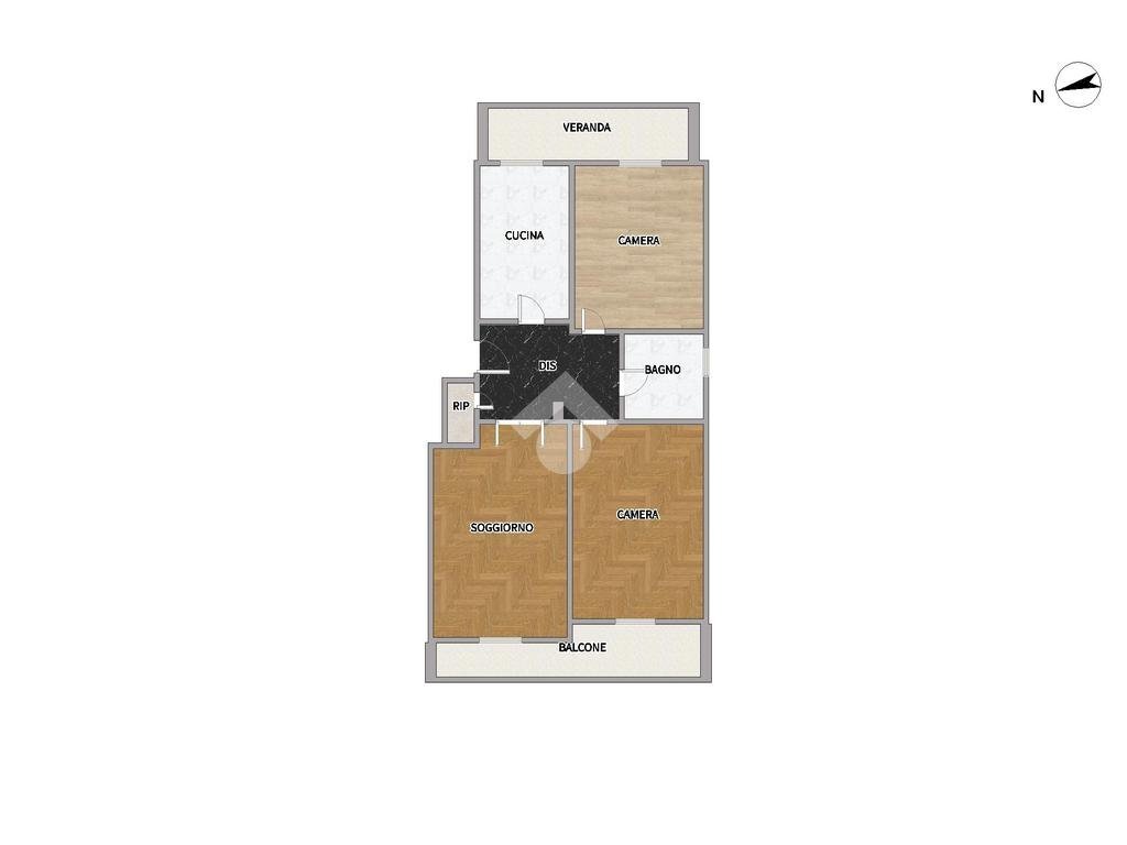 Quadrilocale Via Gorizia, Torino (zona Santa Rita) - planimetria 1