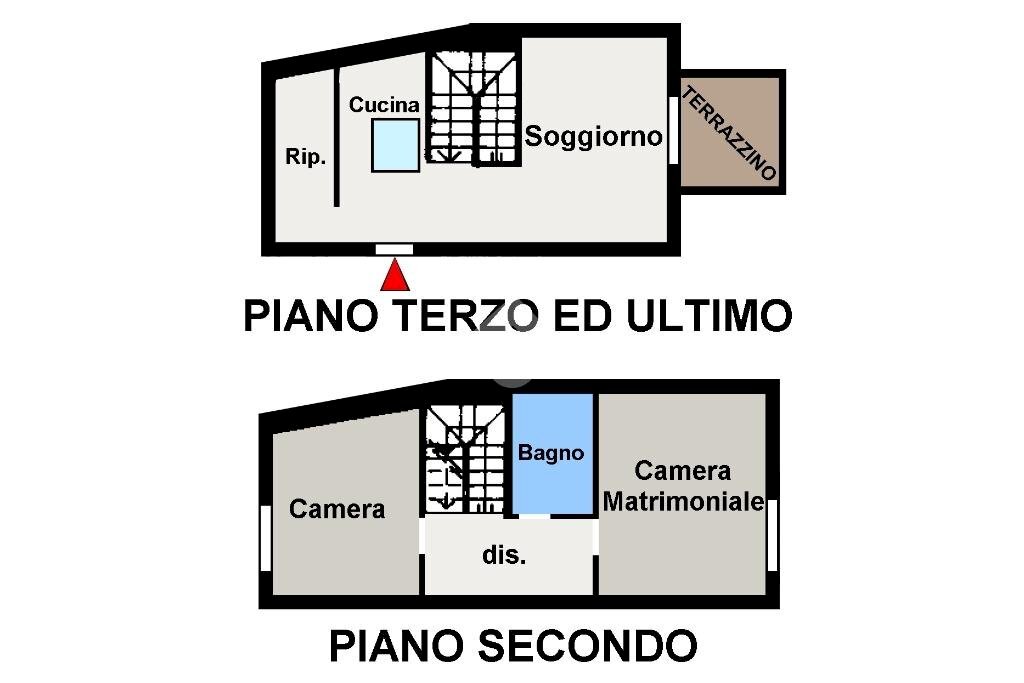 Trilocale Via Garibaldi, Carugate - planimetria 1
