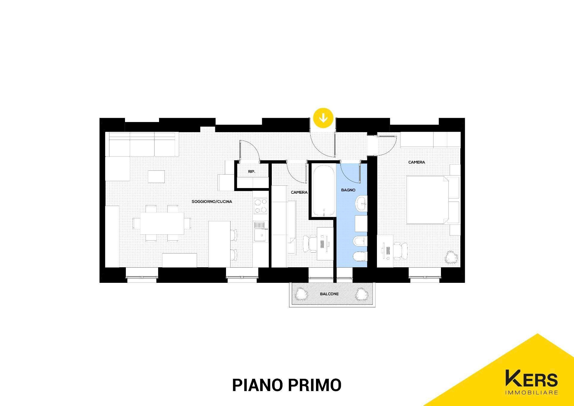 Foto 15 - Appartamento Via Antonio Kramer
 
19, Milano - planimetria 1