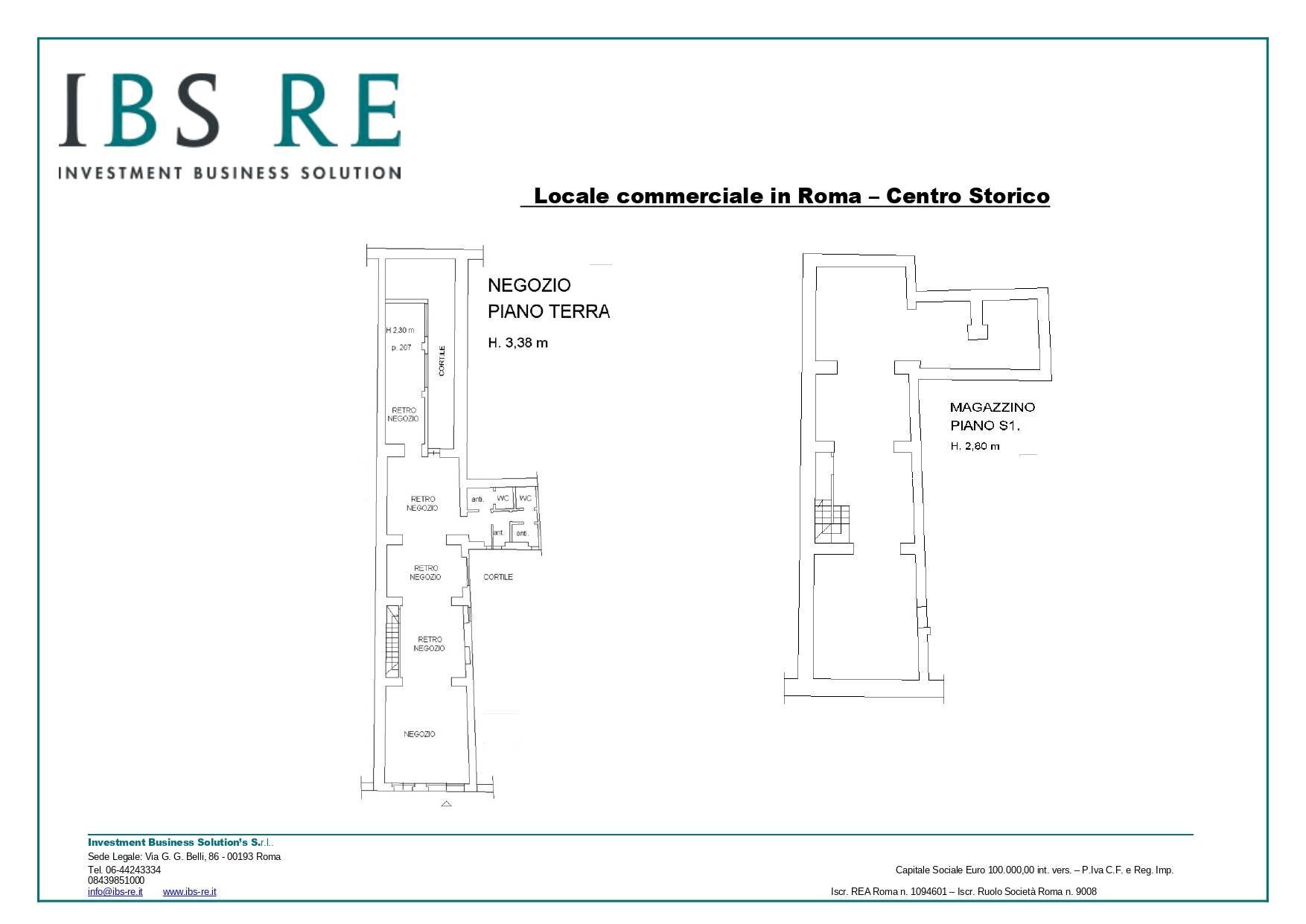 Foto 5 - Locale Commerciale VIA DELL'ARCHETTO, Roma - planimetria 1