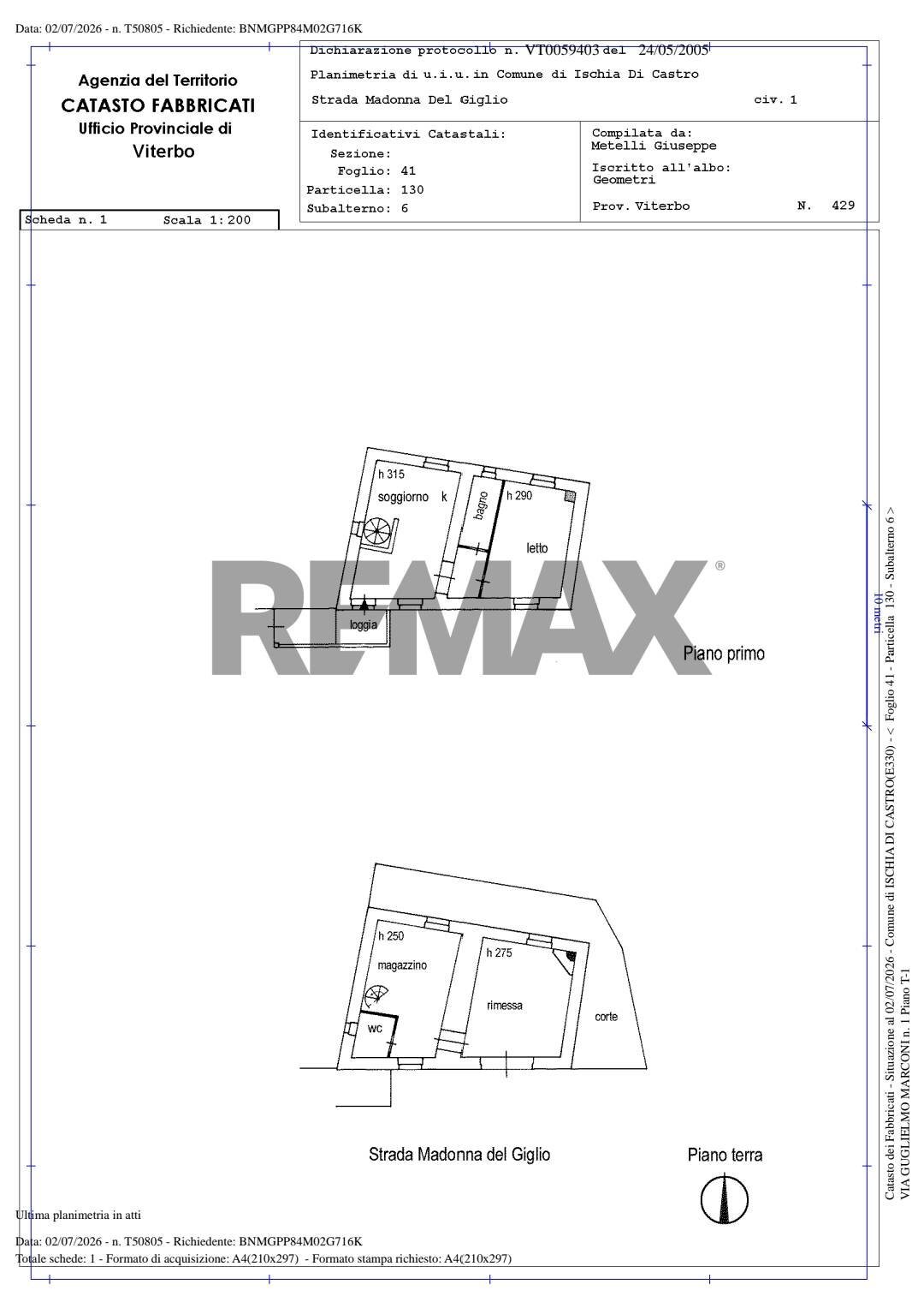 Pianta 2D - Villa Via Guglielmo Marconi
 
1, Ischia di Castro - floor plans 1