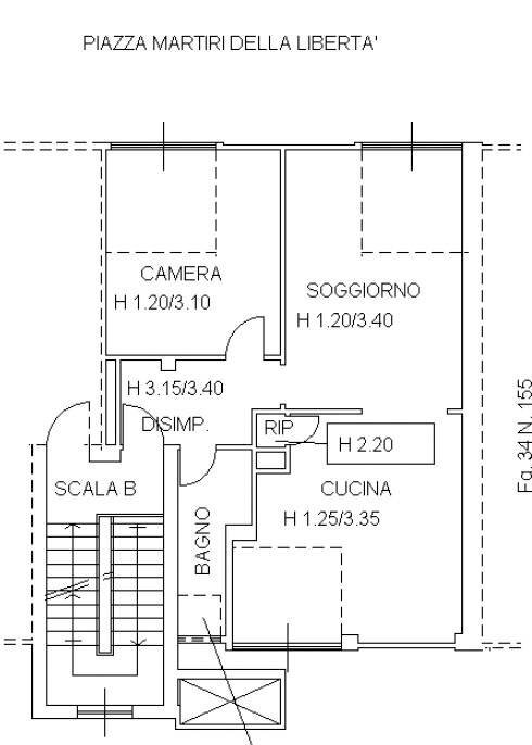 Foto 18 - Two-room apartment via Rombo
 
37, Rivoli - floor plans 1