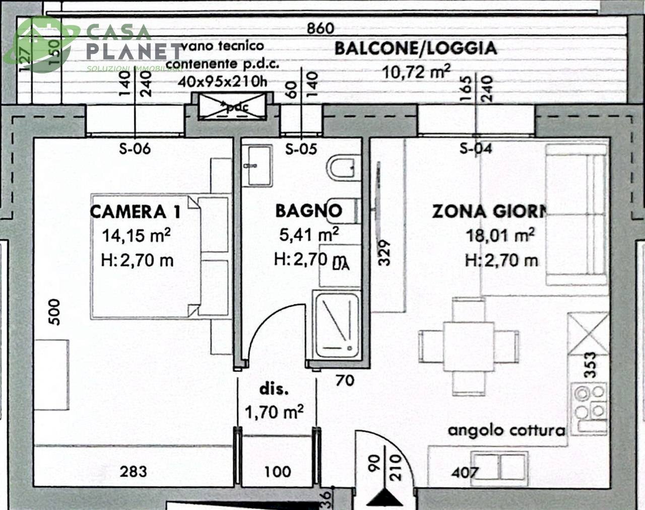 Foto 2 - Bilocale Viale della Repubblica, Marcon - planimetria 1