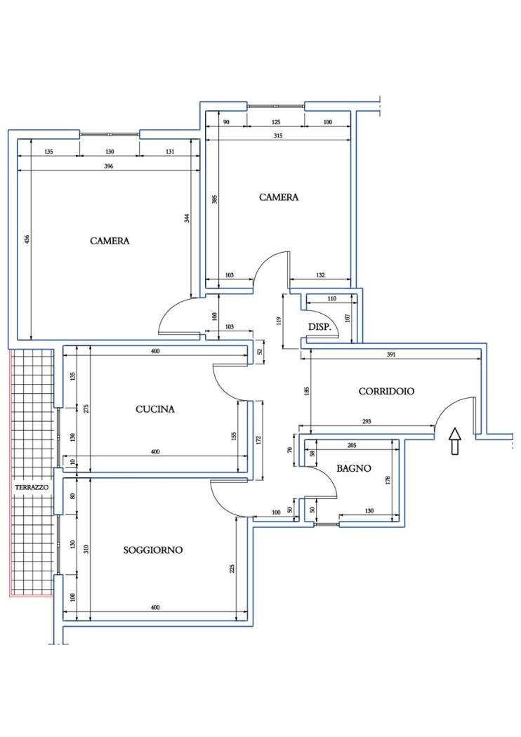 Trilocale piazza San Rocco, 8, Serra Riccò - planimetria 1