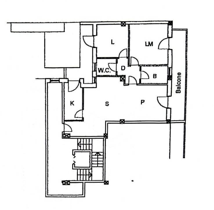 Quadrilocale via Fratelli Bandiera, Casarano - planimetria 1