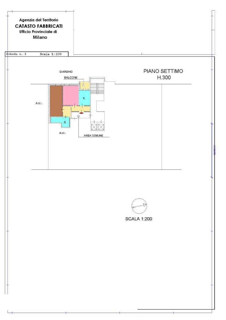 Bilocale viale Francesco Restelli, Milano (zona Isola) - planimetria 1