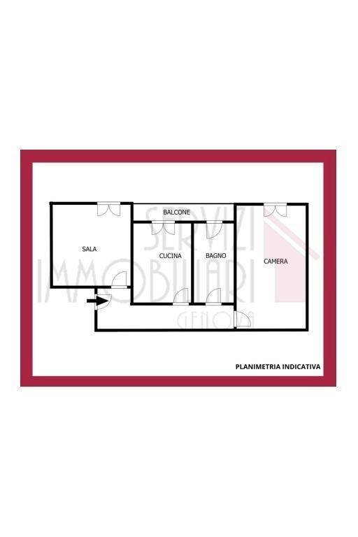 Bilocale via Aurelio Robino, Genova (zona Marassi) - planimetria 1