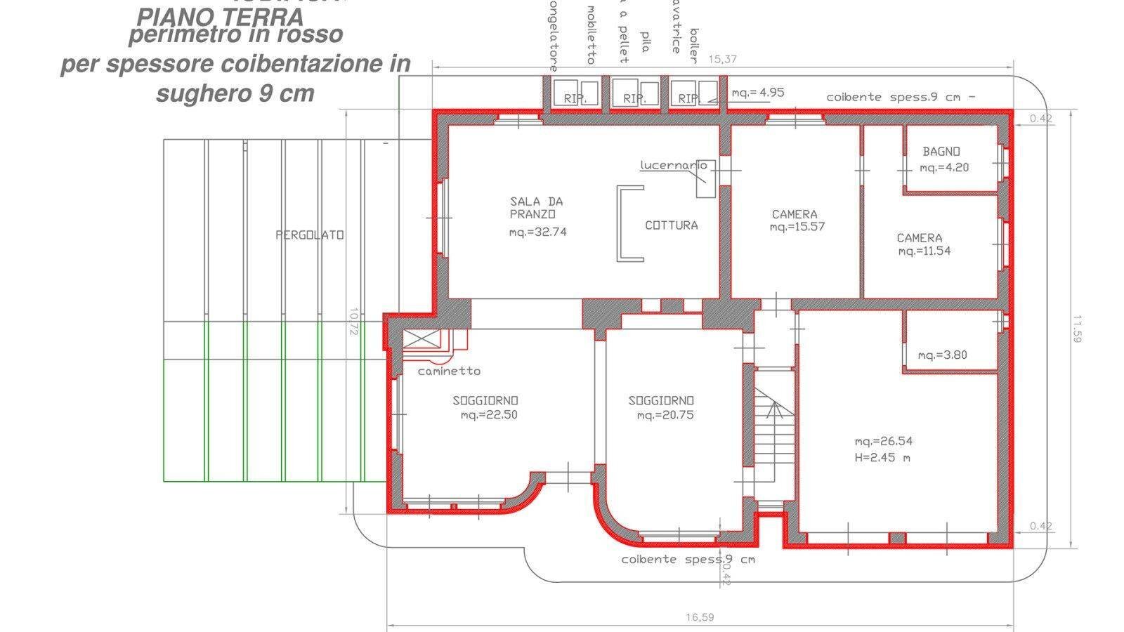 Villa via del Castellaccio, Livorno - planimetria 1
