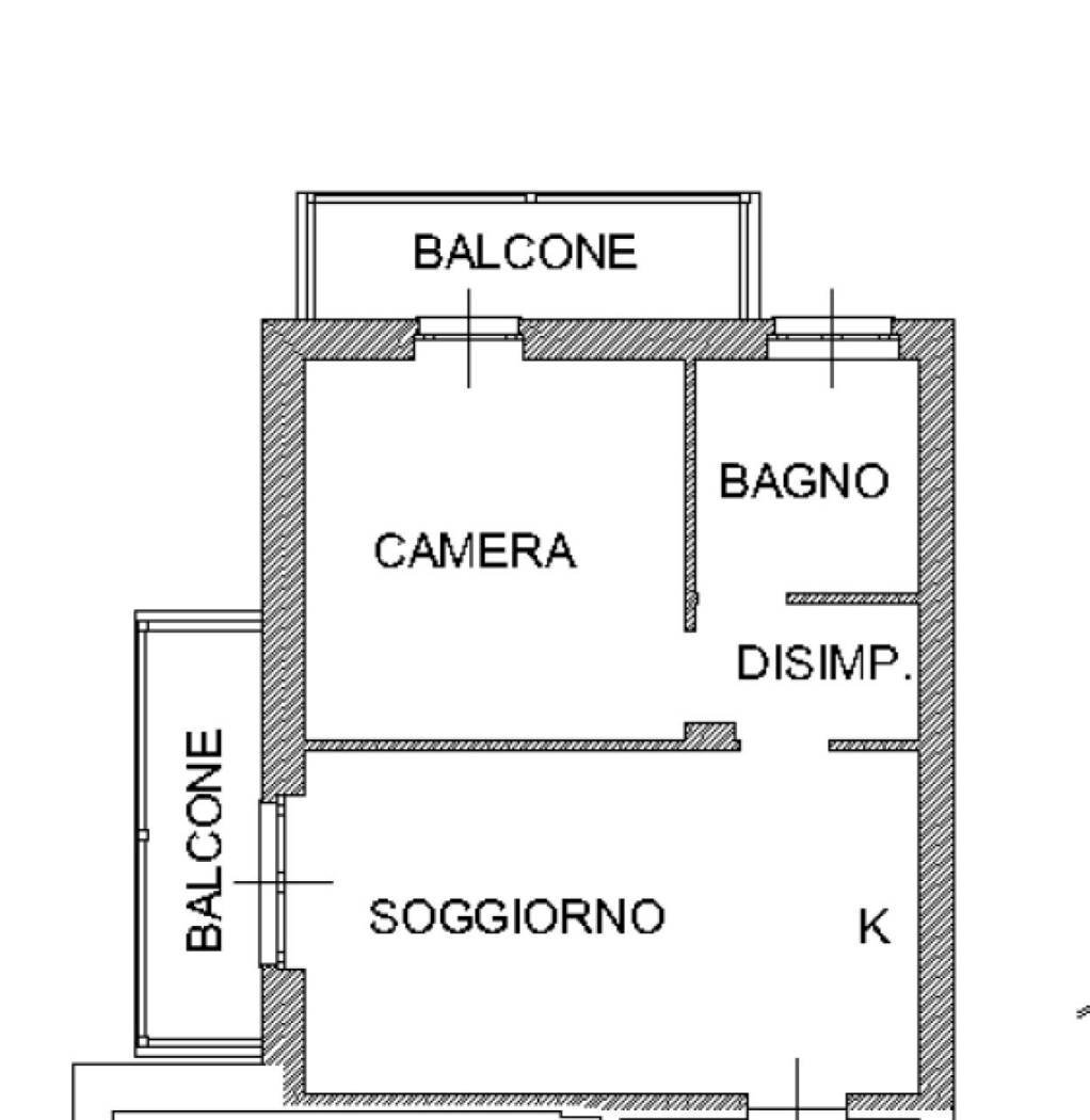 Two-room apartment via Cianfuran, Bardonecchia - floor plans 1