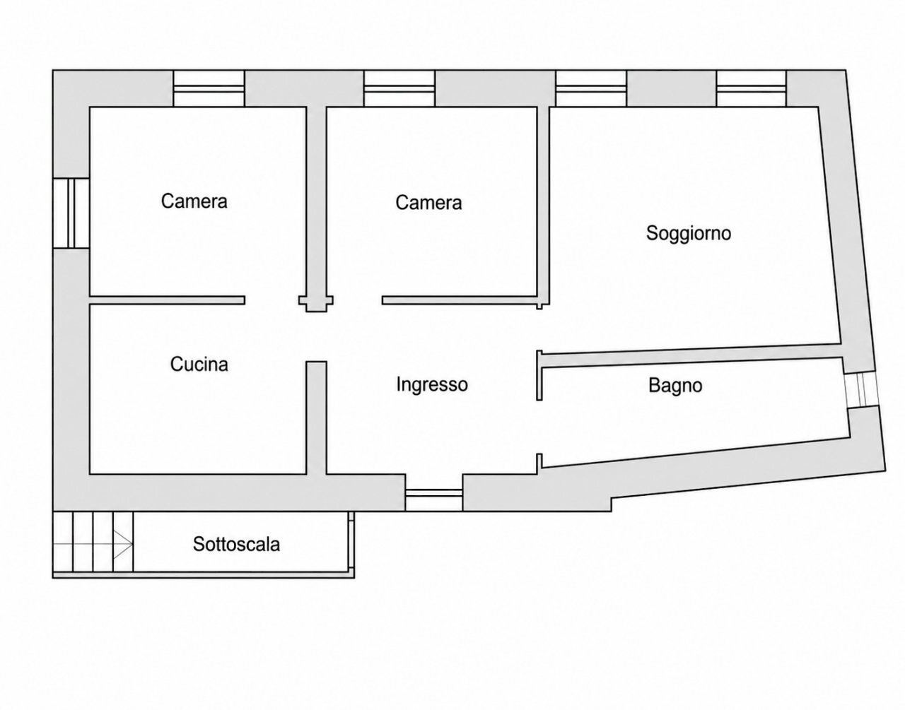 7 - Apartment at auction Via B. Cairoli 39/2, Sori - floor plans 1